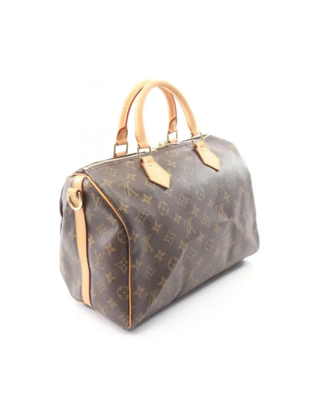 Louis Vuitton Speedy Bandouliere 30 Monogram 2-Way Canvas Leather Handbag